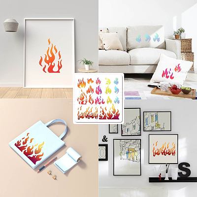 PET Plastic Hollow Out Drawing Painting Stencils Templates DIY-WH0244-292-1