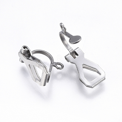 Tarnish Resistant 304 Stainless Steel Clip-on Earring Findings LS-STAS-E437-36P-1