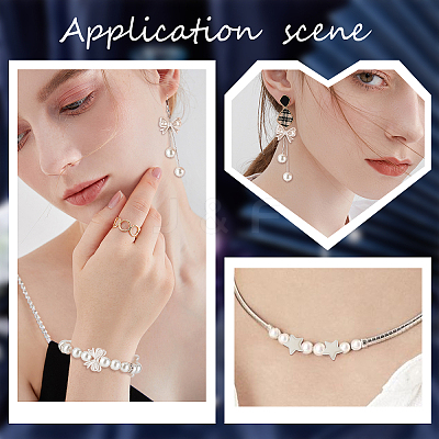 80G 4 Style ABS Plastic Imitation Pearl Beads KY-SC0001-69-1