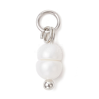 Natural Cultured Freshwater Pearl Potato Charms with Brass Jump Rings PALLOY-JF04176-02-1