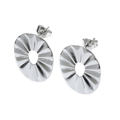 Tarnish Resistant 201 Stainless Steel Stud Earrings EJEW-K270-18P-1