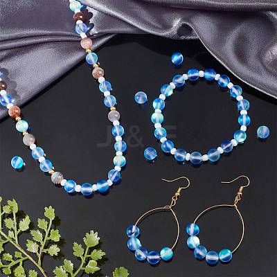 Synthetic Moonstone Beads Strands G-AR0002-40G-1
