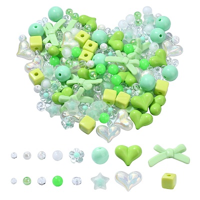 About 150pcs DIY Acrylic & Plastic Beads Jewelry Making Finding Kit DIY-CJ0002-33-1