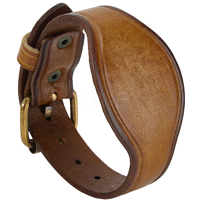Retro Cowhide Leather Cord Bracelets for Women Men BJEW-WH20012-08AB-1