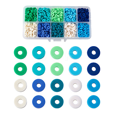 Handmade Polymer Clay Beads CLAY-TA0001-09-1