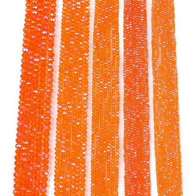 Electroplate Glass Beads Strands EGLA-A044-T3mm-L25-1