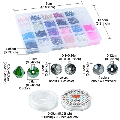 DIY Beaded Stretch Bracelet Making Kit DIY-FS0003-67-1