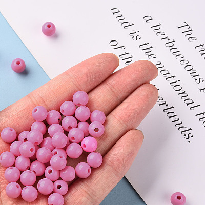 Opaque Acrylic Beads X-MACR-S370-C8mm-A02-1