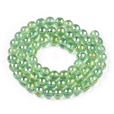 Electroplate Transparent Glass Beads Strands LS-GLAA-T032-T4mm-AB15-1