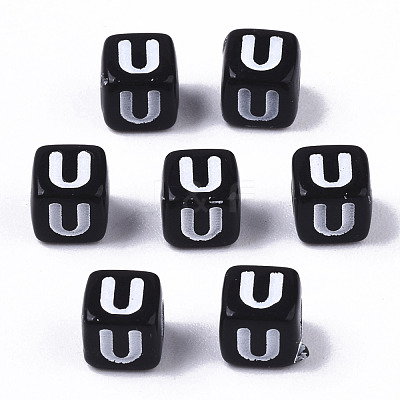 Opaque Acrylic Beads X-SACR-N002-01U-1