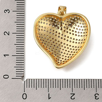 Rack Plating Brass Micro Pave Cubic Zirconia Pendants ZIRC-F142-06G-01-1