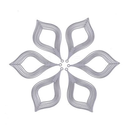 430 Stainless Steel Filigree Pendants STAS-S108-09A-1