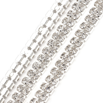 Brass Rhinestone Strass Chains CHC-T006-03-1