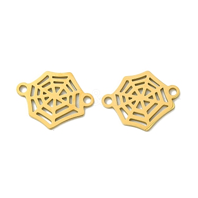 201 Stainless Steel Connector Charms STAS-U003-02G-1