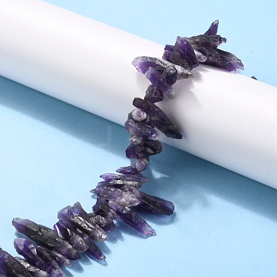Rough Raw Natural Amethyst Beads Strands G-G010-12-1