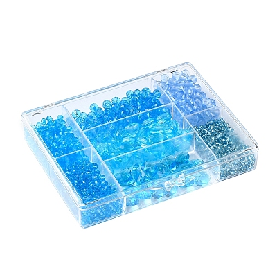 DIY Light Sky Blue Series Jewelry Making Kits DIY-YW0002-94F-1