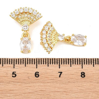 Brass Micro Pave Cubic Zirconia Pendants KK-K340-53G-04-1