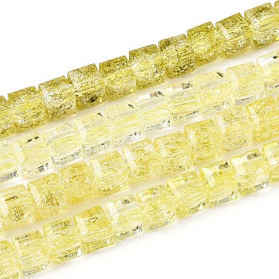 Crackle Transparent Glass Beads Strands GLAA-N062-6mm-05-1