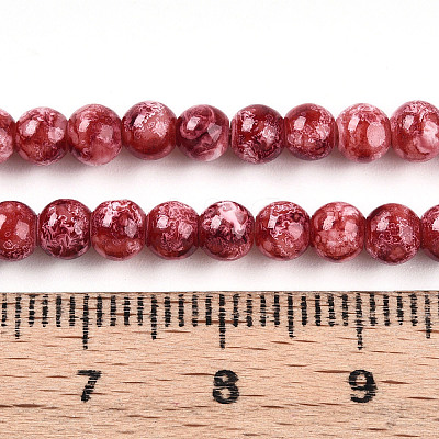 Baking Paint Glass Beads Strands DGLA-N003-4mm-A02-1