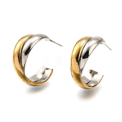 304 Stainless Steel Stud Earrings X-EJEW-O066-03M-1