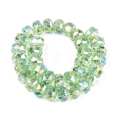 Electroplate Transparent Glass Beads Strands EGLA-N022-04A-D11-1