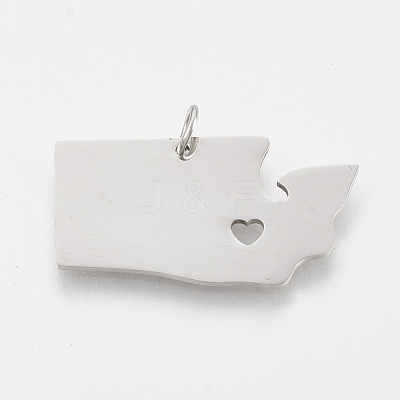 Tarnish Resistant 201 Stainless Steel Pendants STAS-T038-56-1