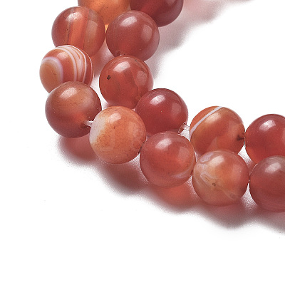 Natural Grade A Striped Agate/Banded Agate Beads Strands G-E478-03-8mm-1