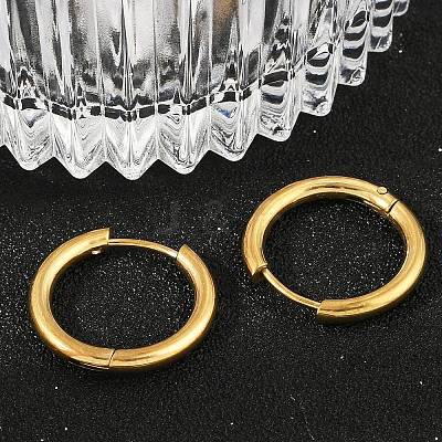 202 Stainless Steel Huggie Hoop Earrings X-EJEW-F111A-18mm-G-1