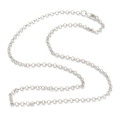 Brass Rolo Chain Necklace Making MAK-F036-01P-1