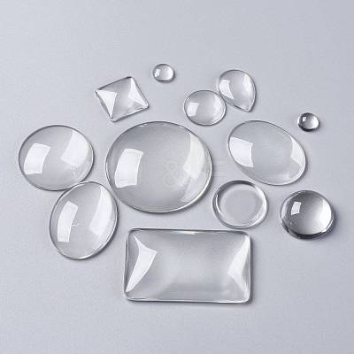 Transparent Glass Cabochons GLAA-XCP0011-26-1