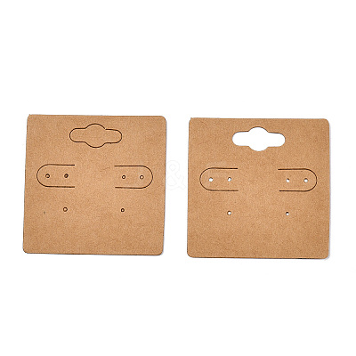 Kraft Paper Earring Display Cards with Hanging Hole EDIS-N010-01-1