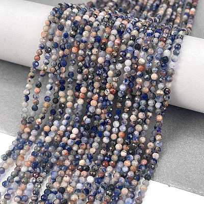 Natural Sodalite Beads Strands G-A097-A12-01-1