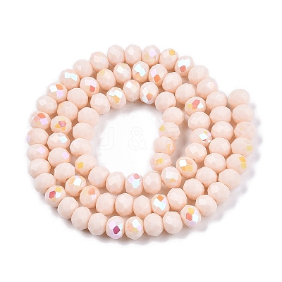 Electroplate Opaque Solid Color Glass Beads Strands LS-EGLA-A044-P6mm-L05-1