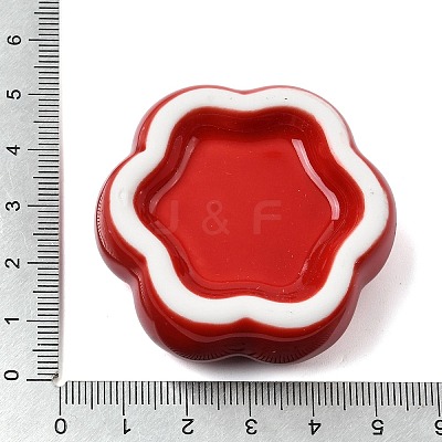 Flower Porcelain Display Decorations DJEW-G049-01C-1