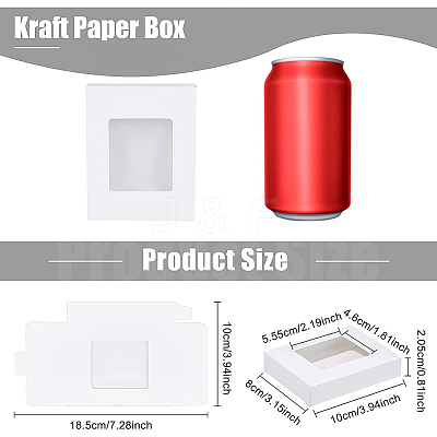 Rectangle Foldable Creative Cardboard Box CON-WH0086-16A-1