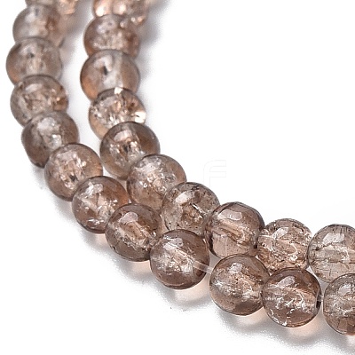 Crackle Glass Beads Strands CCG-Q001-4mm-07-1