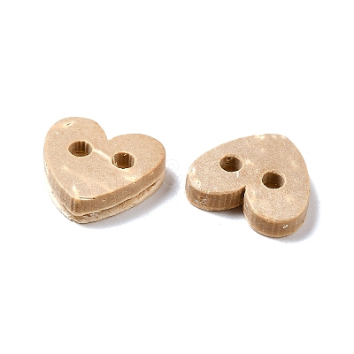 Carved 2-hole Basic Sewing Button Shaped in Heart NNA0YZA-1