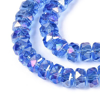 Electroplate Glass Beads Strands EGLA-T021-20F-1