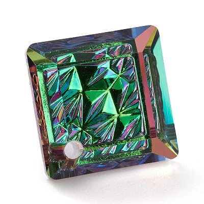 Embossed Glass Rhinestone Pendants GLAA-J101-03B-001VO-1