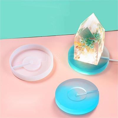 Flat Round LED Art Light Display Base DIY Silicone Molds DIY-C054-04-1