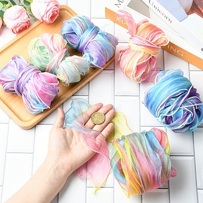 20M 2 Colors Polyester Gauze Ribbon OCOR-YW0001-20A-1