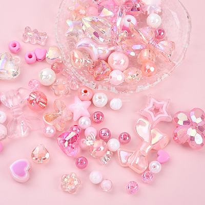 60G 3 Colors Acrylic Beads MACR-YW0003-35-1