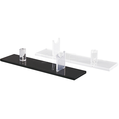 2 Sets 2 Colors Acrylic Knife Display Easel Stands ODIS-GL0001-04-1
