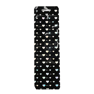 Rectangle Glitter Holographic Plastic Yin-yang Zip Top Gift Bags OPP-F004-01C-B01-1