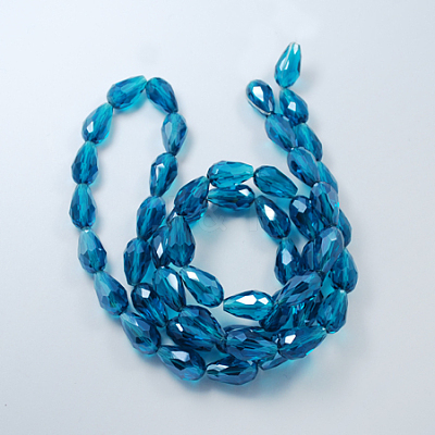 Electroplate Glass Beads Strands EGLA-R008-11x8mm-4-1
