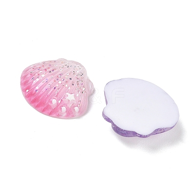 Opaque Resin & Paillette Cabochons X-RE-CBA6E1B-01-1