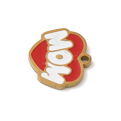 Mother's Day 304 Stainless Steel Enamel Charms LS-STAS-P388-19I-G-1