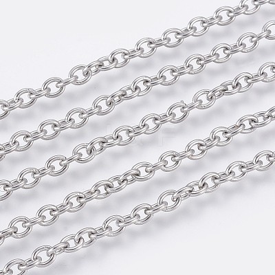 Tarnish Resistant 304 Stainless Steel Cable Chains CHS-F006-02D-P-1