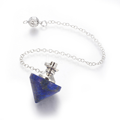 Natural Lapis Lazuli Cone Dowsing Pendulums G-G771-D01-1