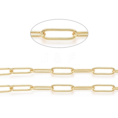 Soldered Brass Paperclip Chains CHC-D025-03G-1